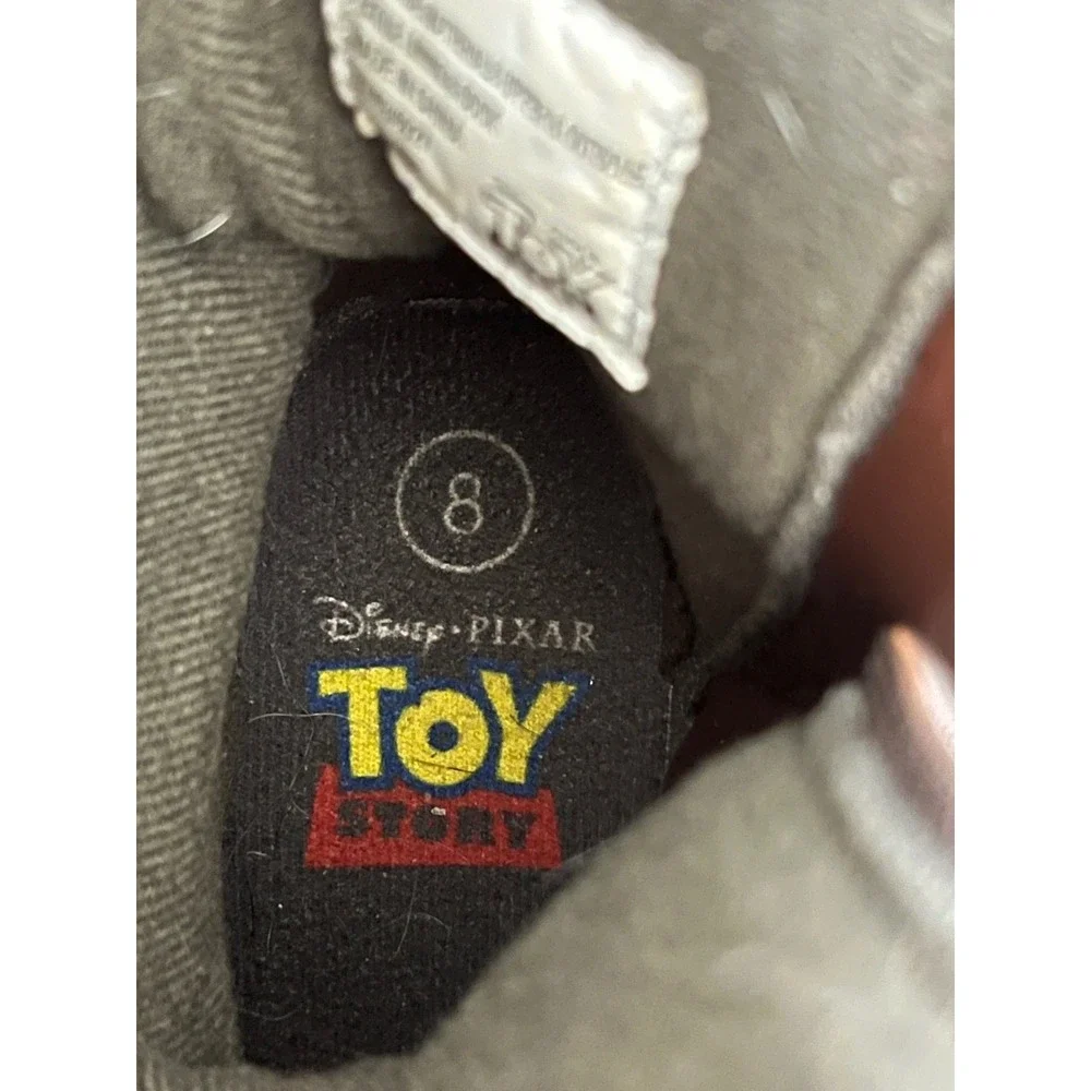 Disney Pixar Toy Story Woody Western Boots Toddler Size 8 Brown Bullseye Zip Up